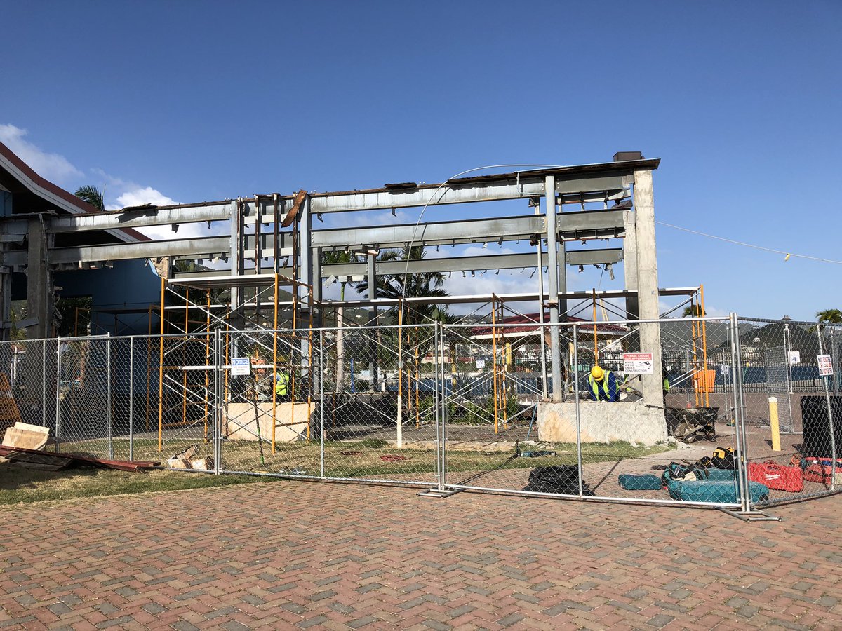 usviports's tweet image. We are rebuilding the hurricane-damaged areas at Crown Bay Center to better serve our visitors and tenants. Please forgive our appearance as we work to improve our facilities. #Progress #CrownBay #Subbase #USVIPorts
