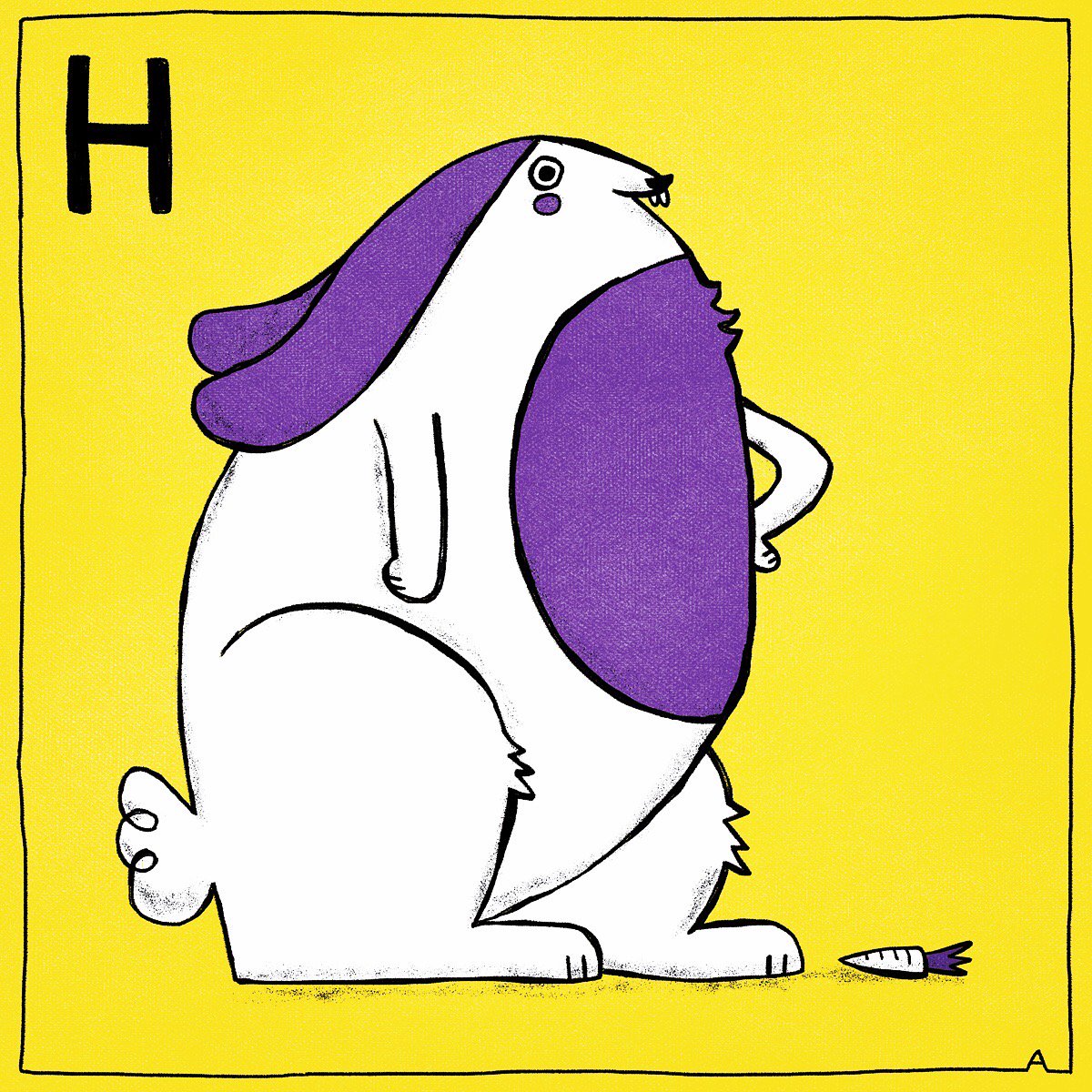 H - Heterogener #Hase
H - Heterogeneous #Hare
#Alphabet of #asymmetrical #animals