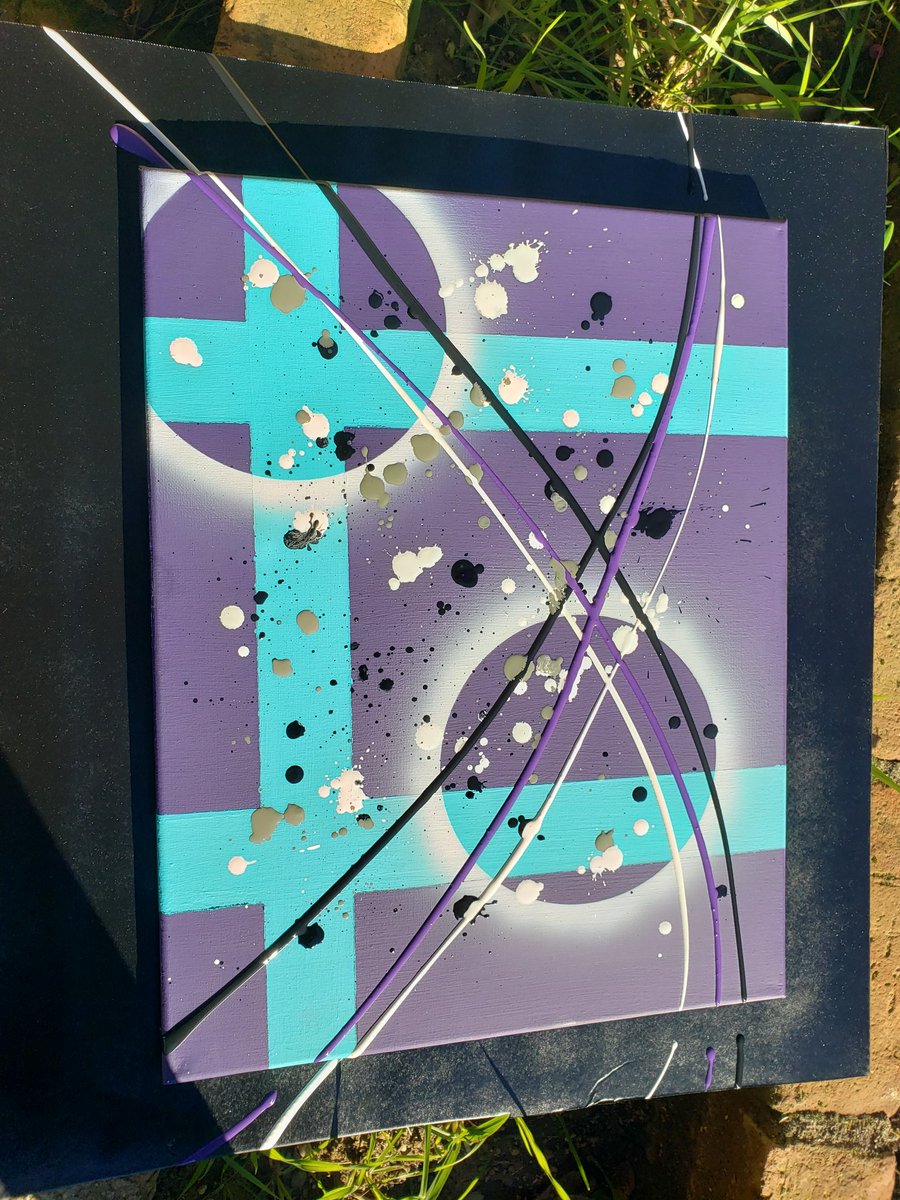 My first crack at painting something that isn't warhammer related! #Art #abstract #warhammer #tabletop #hobby #painting #warhammer40k