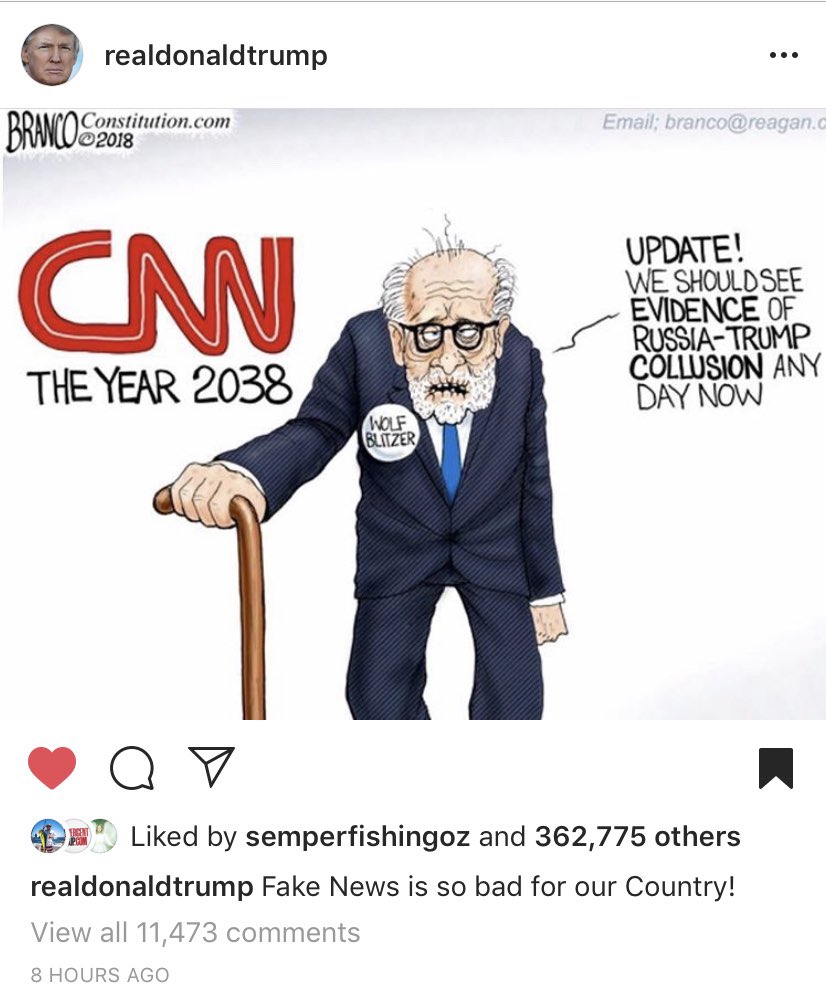 afbranco's tweet photo. Thank you @realDonaldTrump for posting my cartoon on your Instagram page - Huge honor https://t.co/rc4FSYyblZ
