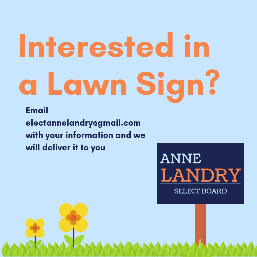 AnneforReading's tweet image. Want to help spread the word about Anne? Request a lawn sign and we will deliver it right to you! #WeNeedAnne #MAPoli