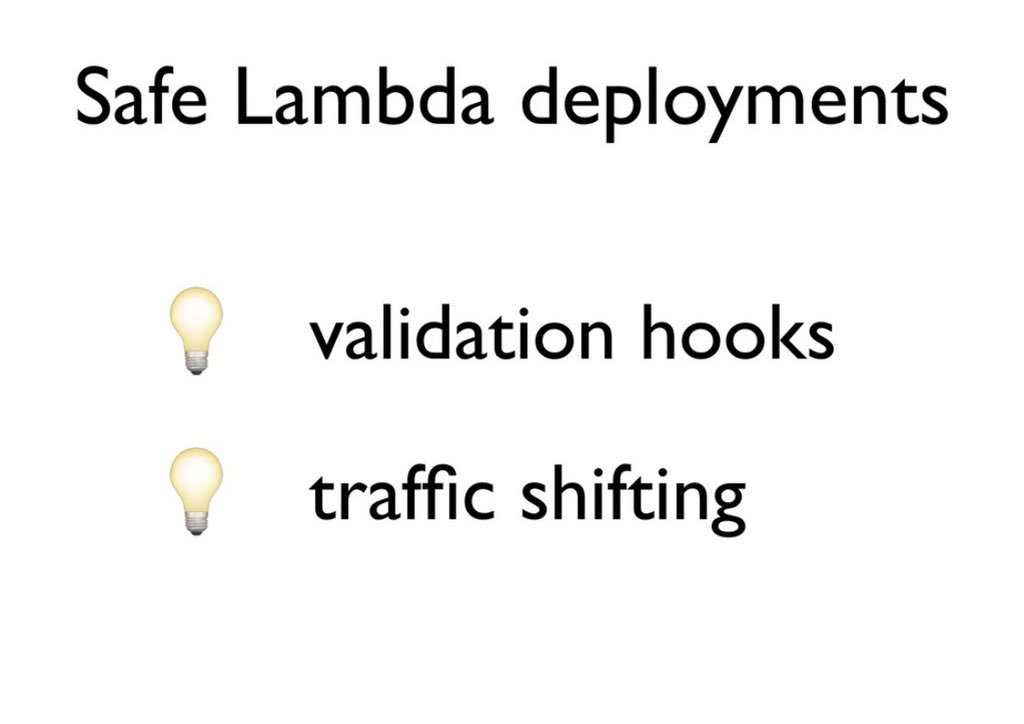 highlights from "Safe Lambda Deployments" - #seattle #awslambda 
<a href="/sea_serverless/">Seattle Serverless</a> 
speakerdeck.com/sullis/safe-la…