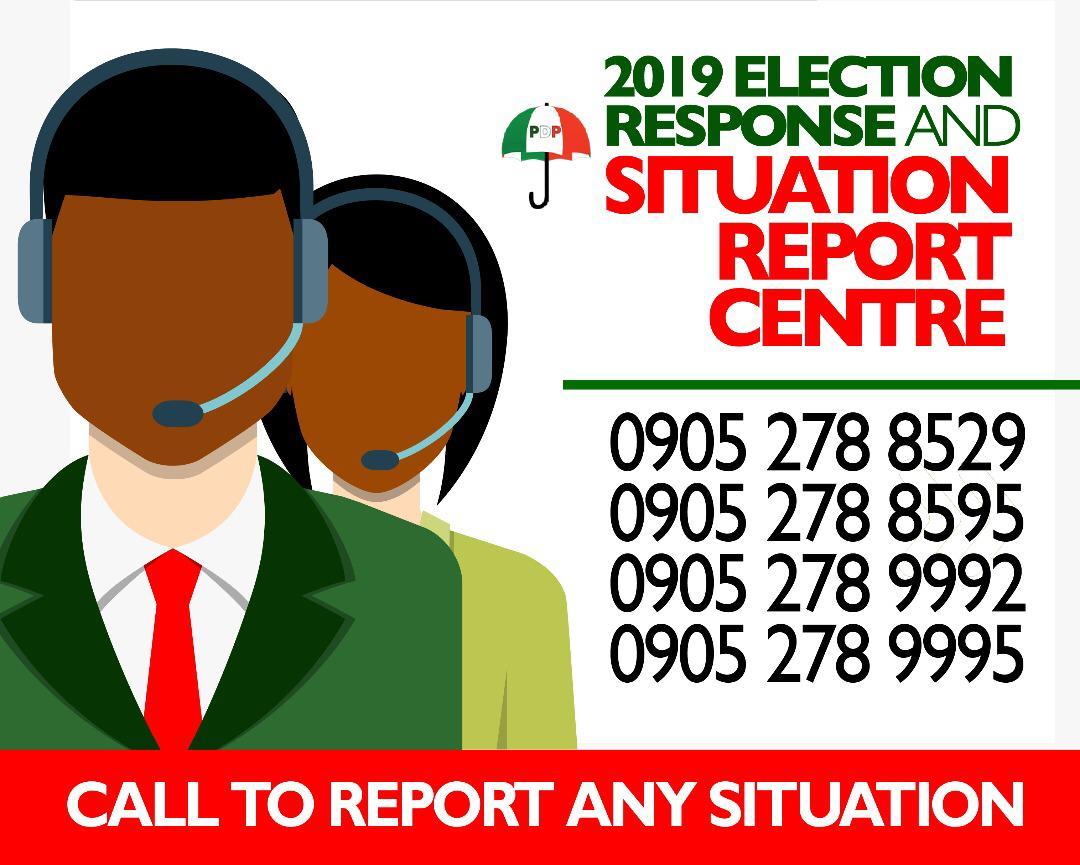 ElokaMatthew's tweet photo. Please call and report all cases as e de happen. #AtikuOurPresident #ElectionNotWar https://t.co/14Lk11A6OR