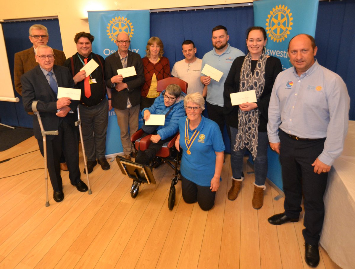 A great evening last night with a number of those from the communities and groups in and around Oswestry who helped us in our Oswestry santa sleigh street collection. Last night was our opportunity to get them together to say "thank you" to them and for cheque presentations