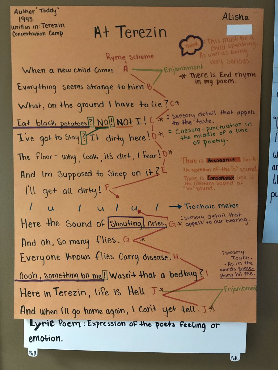 cvg2han's tweet photo. My high school students finished their 5 Foot Tall Poetry Analysis today, and I love how they turned out. (Other students chose to submit an electronic version.) The theme was “Voices of WWII” to tie in with U.S. and World History classes. #wcak12 https://t.co/PK111Fhs15