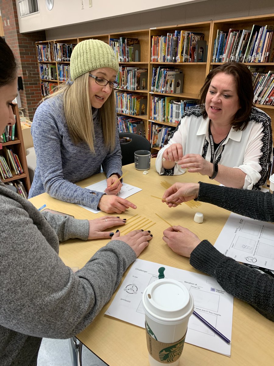 LangevinSchool's tweet photo. Rapid Protyping Marshmellow Challenge with Ankush and Mike! #langevin #staffpd #cbestem #marshmellowchallenge @LangevinSchool https://t.co/Go8tZabGmB
