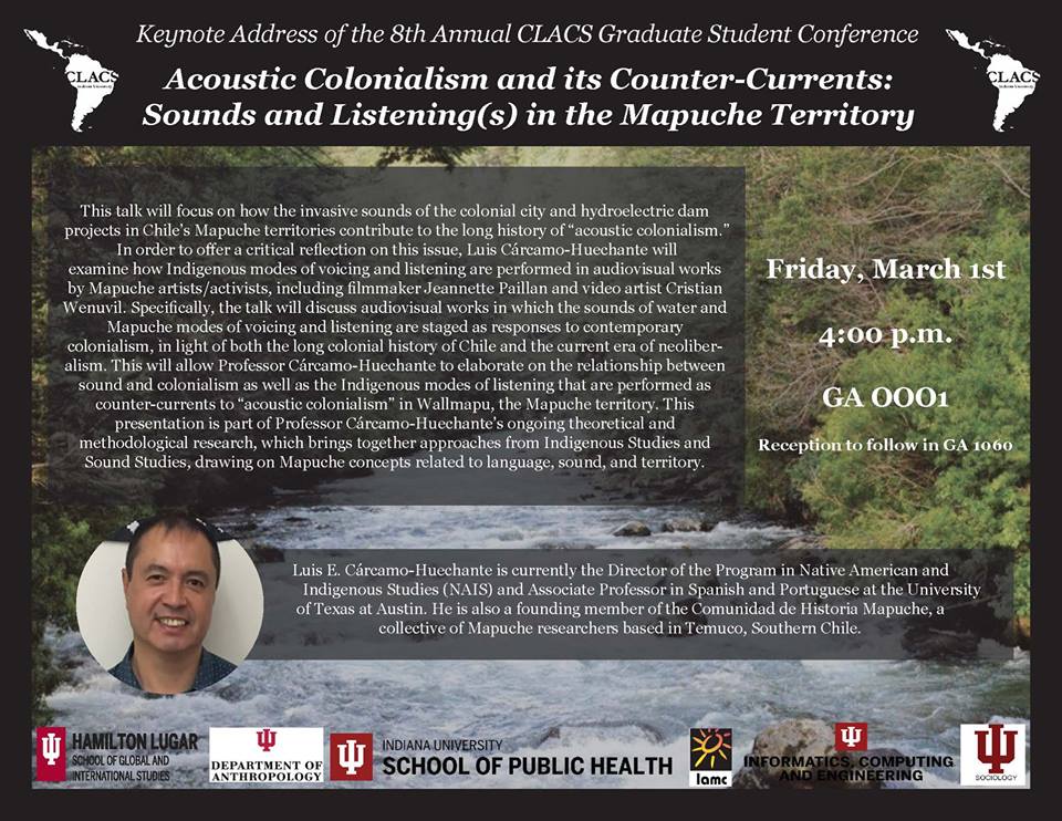 IUCLACS's tweet photo. Please join us for the 2019 CLACS Graduate Student Conference on March 1st and 2nd. The title of this years conference is, "On Heritage and Struggle: Deconstructing Neoliberal Assumptions and Realities". More information can be found in the pictures below. All are welcome! https://t.co/bIqmfoDSkj