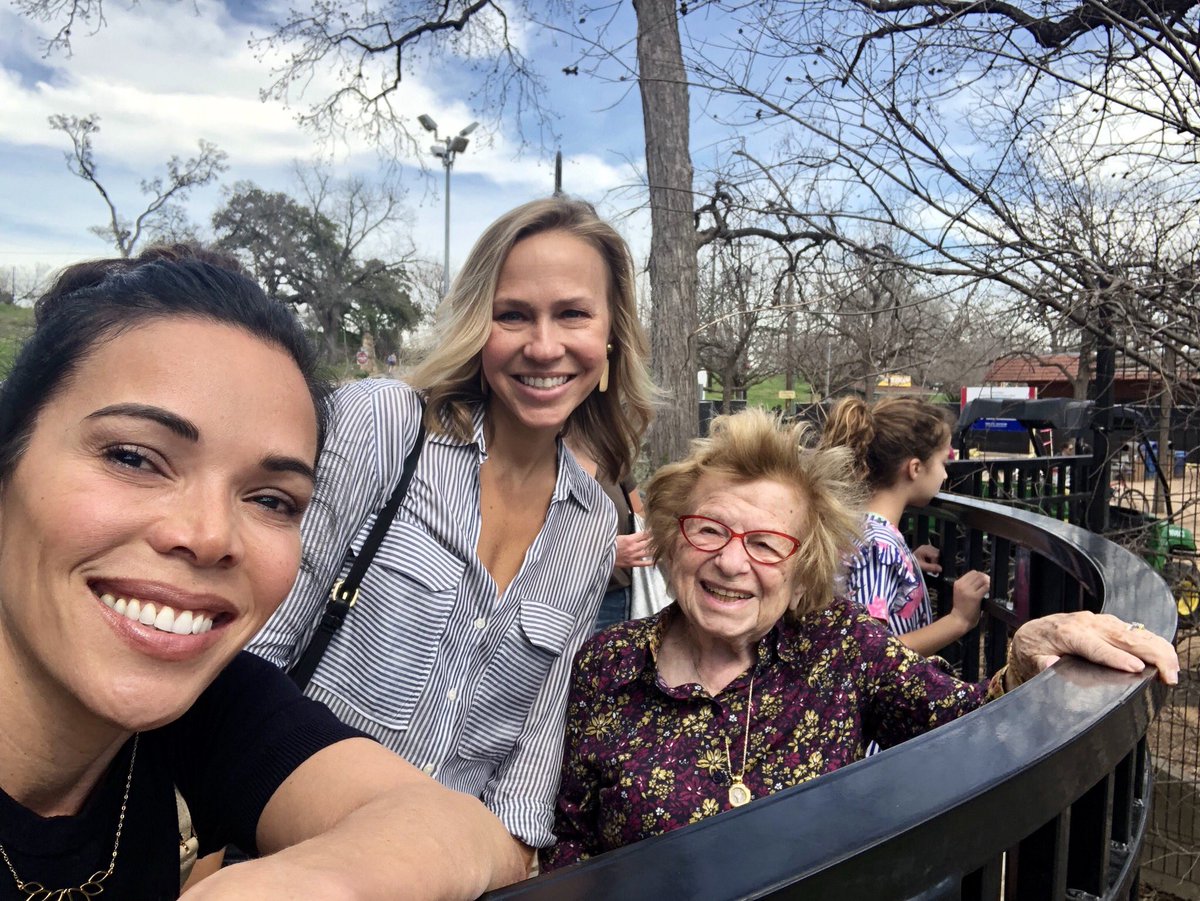 kimoverton's tweet photo. Giving this legend @AskDrRuth a tour of #Atx w/ a stop at @BartonSprings def a lifetime highlight! #drruth #pioneer https://t.co/6RqUricAJc