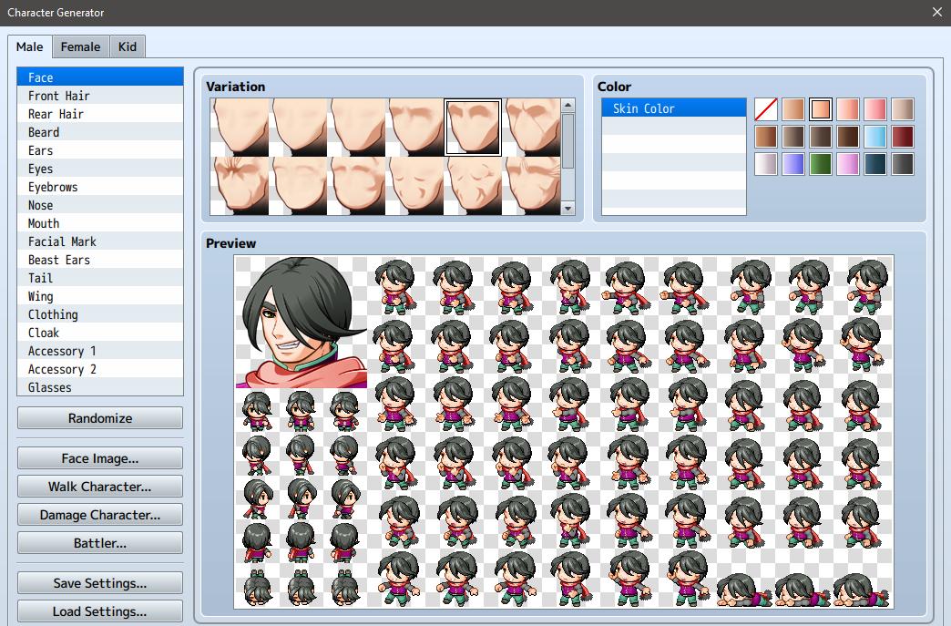 Rpg Maker Mv Character Generator Modern Clothes