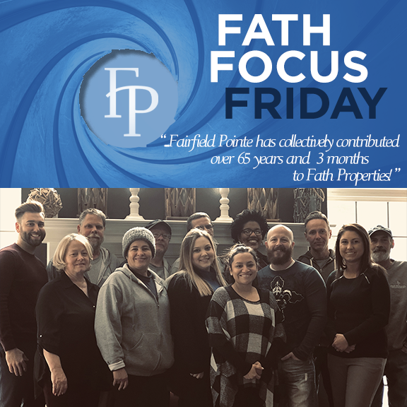 FathProperties's tweet photo. As a current team of 13, Fairfield Pointe has collectively contributed a total of 65 years and 3 months of service to Fath Properties! This dedicated team goes above and beyond for both our residents and the community. #FathLife #TeamFath #FathFocusFriday https://t.co/Mqv6XEfX90