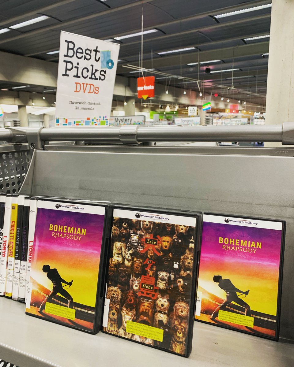 PhxLibrary's tweet image. The Oscars are this SUN &amp;amp; we’ve got your nominees on DVD!  Visit your local #PhxLibrary for the best in new movies. 🏆🎞  bit.ly/2SR9guJ #academyawards #theoscars #bohemianrhapsody #isleofdogs #phx
