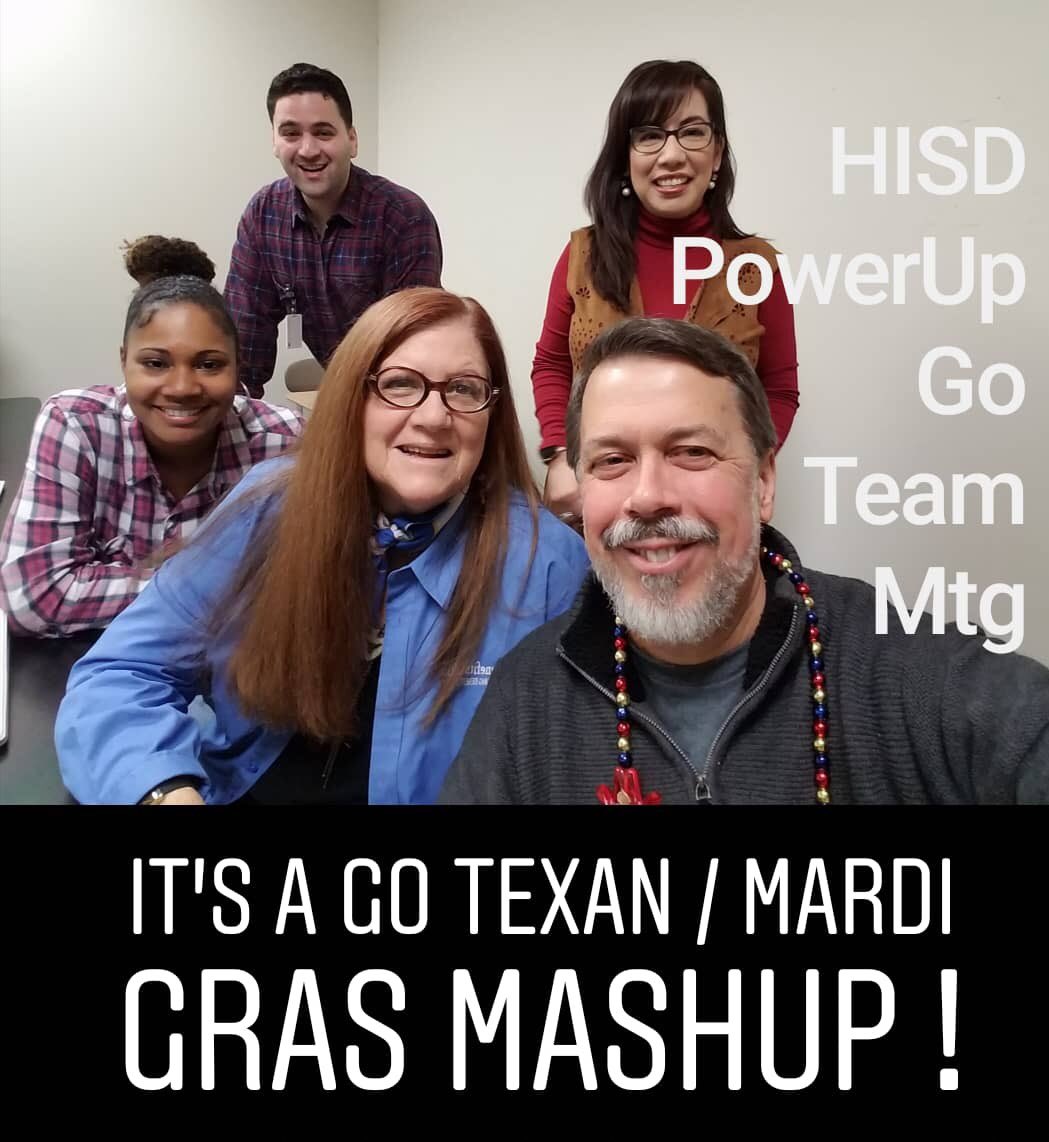 DonnaTennant's tweet photo. Happy #GoTexanDay from your PowerUp Go team! Happy Friday! https://t.co/aeqHRLvGRT