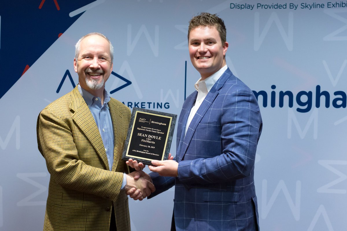AMABirmingham's tweet photo. Thanks to Sean Doyle from @FitzMartinb2b for joining us this month! His keynote on Cognitive Marketing was fascinating - we hope you all enjoyed it as much as we did! #AMABham
Photos: Focus Creative https://t.co/3h5cCe8BOl