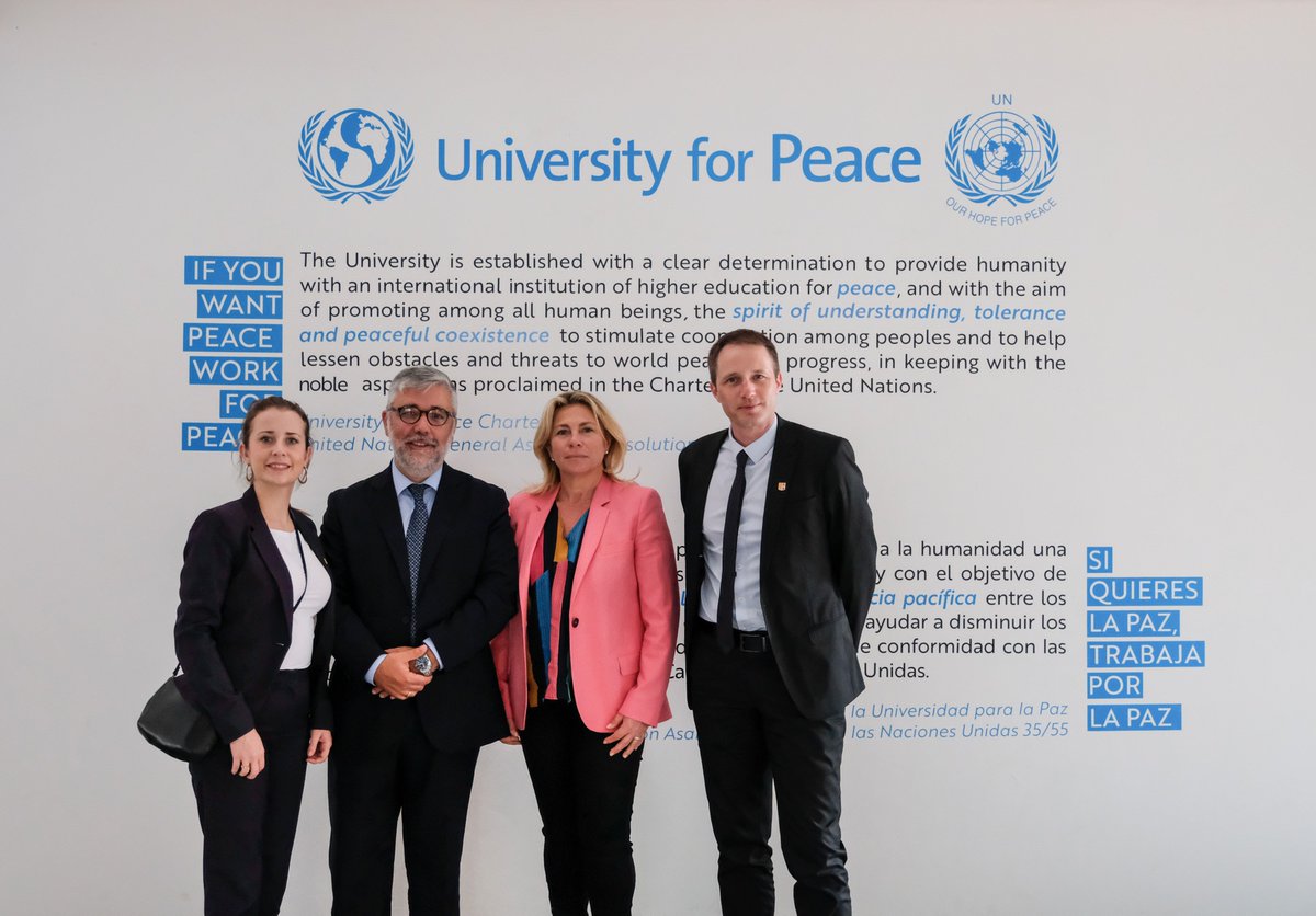 UPEACE's tweet photo. A Delegation from @Europedanslesud visited #UPEACE yesterday to discuss opportunities for student exchanges and cooperation. We are looking forward to a fruitful partnership!
#UPEACELife #UPEACECampus #HumansOfUPEACE #buildingbridges #peace #mastersdegree #doctorate https://t.co/iGtdQ9BS1Y