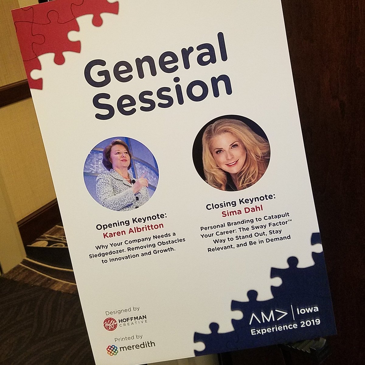 amaiowa's tweet photo. Happening now at #AMAexperience! Wrapping up our second keynote of a wonderful day. Trends and information for 2019! https://t.co/rJFZQ4V81K
