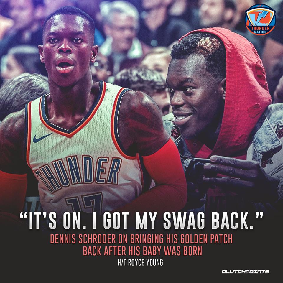 Thunder Nation On Twitter Dennis Schroder Brought His Old Hairstyle Back Thunder