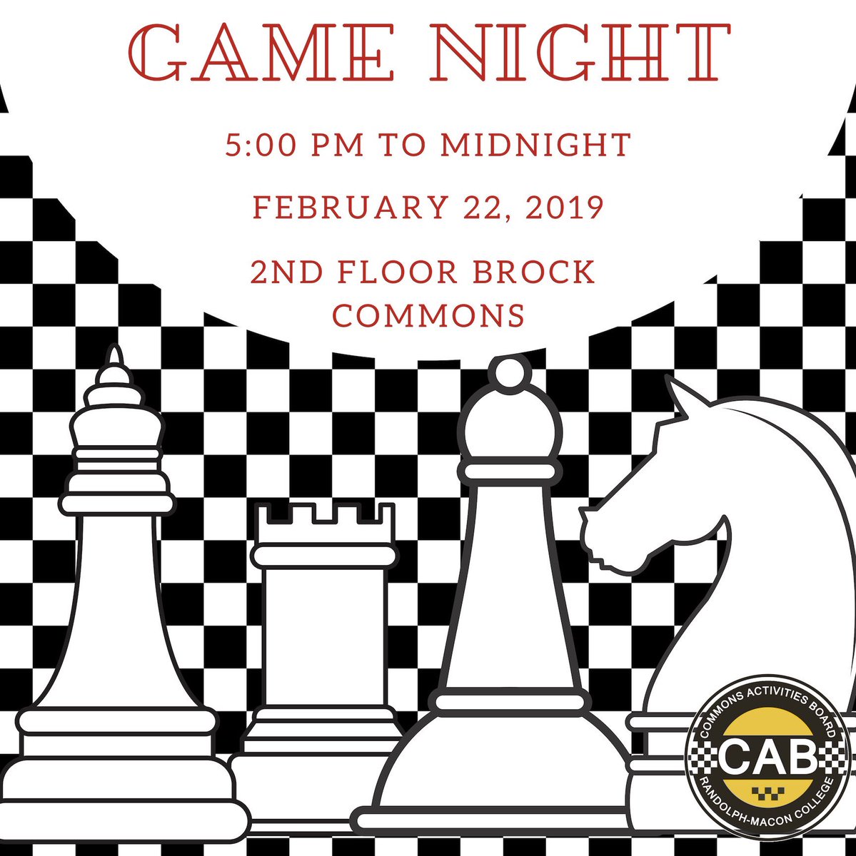 RMCCAB's tweet image. Stop by now until midnight to play board games with friends!