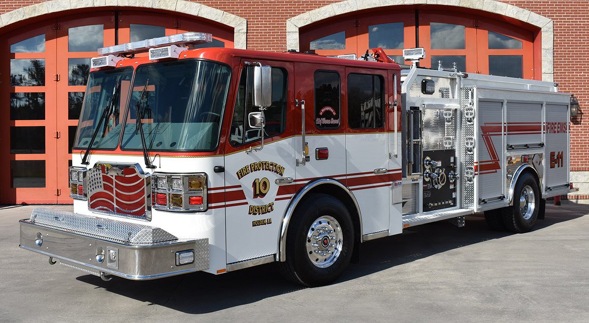 FerraraFire's tweet photo. Thank you to District 10 in Livingston Parish. This truck will be servicing and protecting #Ferrara's own backyard here in Holden, Louisiana. Check out this beautiful rig https://t.co/GKIKTxh3k1 #buylouisiana #REVstrong https://t.co/qnmUk5yjay