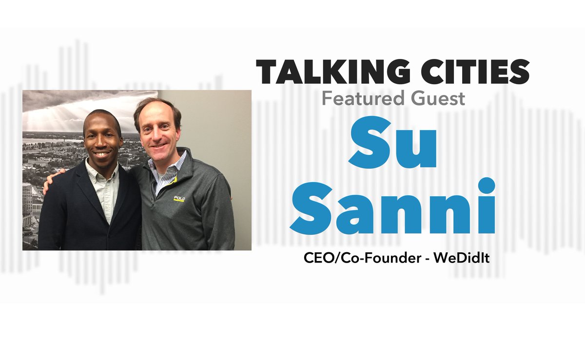 Make sure you tune into this episode of #TalkingCities! @menstice sits down with <a href="/TheSuSanni/">Su Sanni</a>, CEO and co-founder of <a href="/WeDidItNYC/">WeDidIt</a>. Su talks about his software platform that helps non-for-profits fundraise online and more.
buff.ly/2nnrvFV