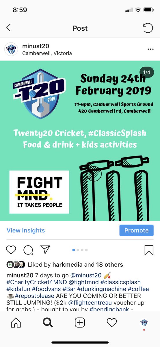 Hi <a href="/EasternCricket/">EasternCricket Assoc</a> cricket family if your free tomorrow come help us raise funds for <a href="/FightMND/">FightMND</a> #classicsplash win $2k travel voucher