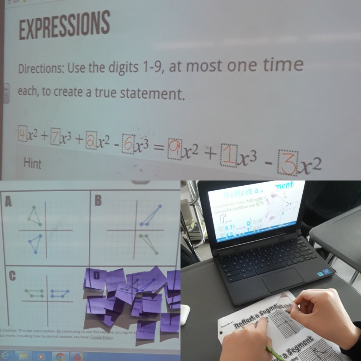 Ryan_A316's tweet photo. Starting Friday off right with @openmiddle for Algebra 1 and #WODBMath for Pre-Algebra! We were also "EDPuzzle-ing" all week with @mashupmath in Pre-Algebra! #MTPSpride @thorne_ms @edpuzzle https://t.co/dT8WpiQJXX