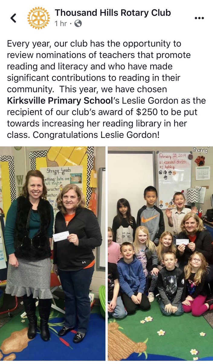 KVKPS's tweet photo. Congratulations, Mrs. Gordon!  @lgordonteach https://t.co/4rPysW6knj