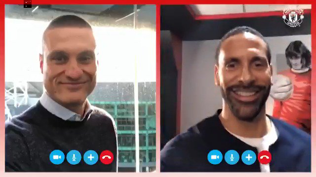 #MUFC legends Nemanja Vidic and @RioFerdy5 dial in for the ULTIMATE team talk ahead of Liverpool!