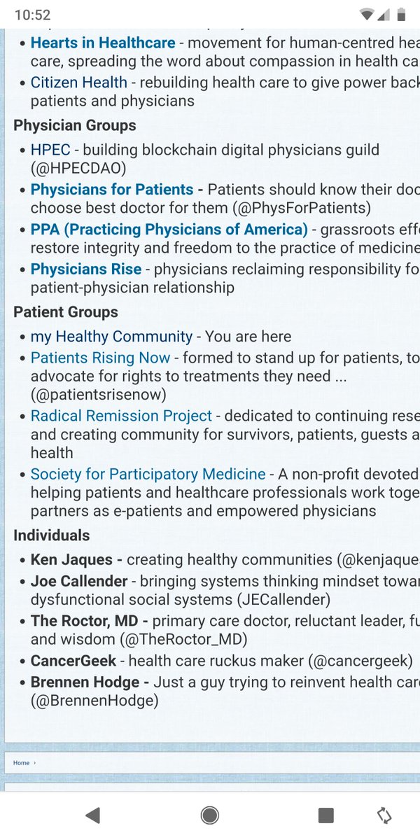 16/nMy colleague  @LeahHoustonMD has connected with many physician groups that are joining together for the purpose of  #HealingHealthCare. She challenged me to bring patients together. Will you join us?  #SpreadTheWord  #CreatingARevolution http://www.myhealthycommunity.ca 