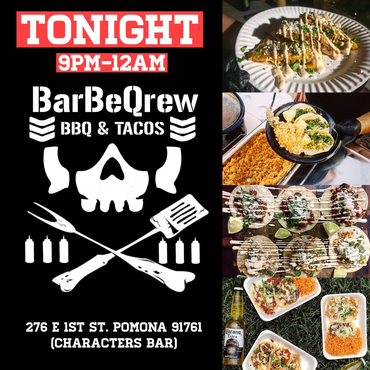Taco Pop Up tonight in Pomona.
To those that don’t know, last year I started my own catering business and the tacos are crazy 🔥🔥🔥. 
Come grab a beer &amp; a plate tonight