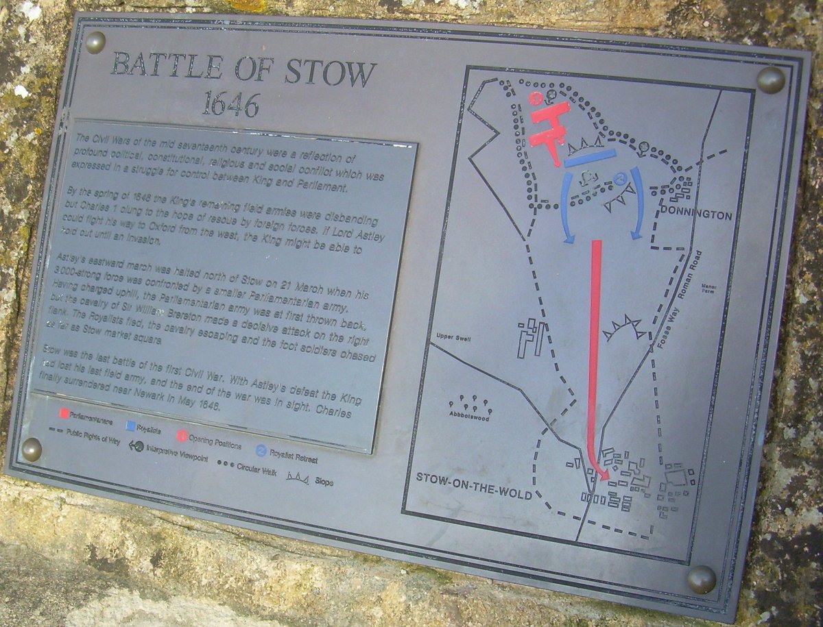 Looking forward to the @battleftrust Conference on 26-28 April. Great programme and an opportunity for me and @ConflictArchaeo to talk about the work we have been doing at Stow to find the 1646 battlefield there. We judge the battlefield is not located as shown below!