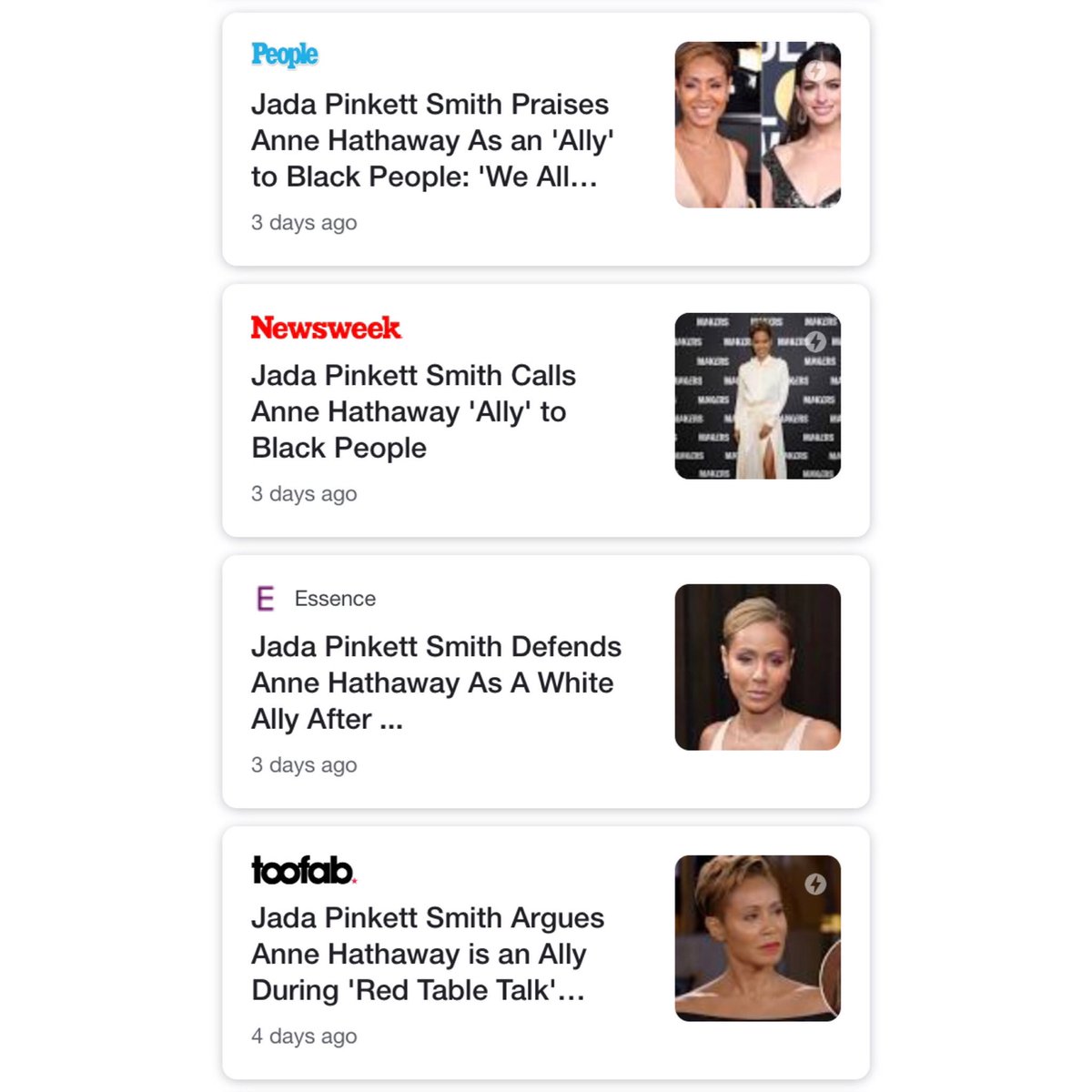 RachelCargle's tweet photo. For your consideration. Out of our entire conversation on race all the media could take away is another opportunity to center a whiteness @people @Essence @Newsweek @TooFab these are the nuanced perpetuations is white supremacy. Do better. https://t.co/XMu7aucjAb