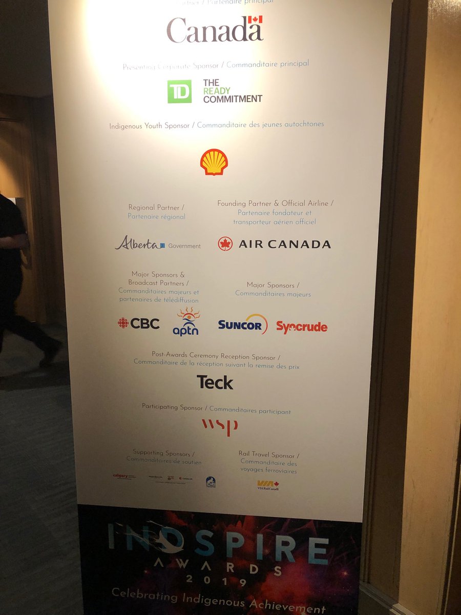 WspGreg's tweet photo. Pleased to be attending the 2019 Indspire Awards.  Amazing and inspiring. https://t.co/YxlfOhVOQM