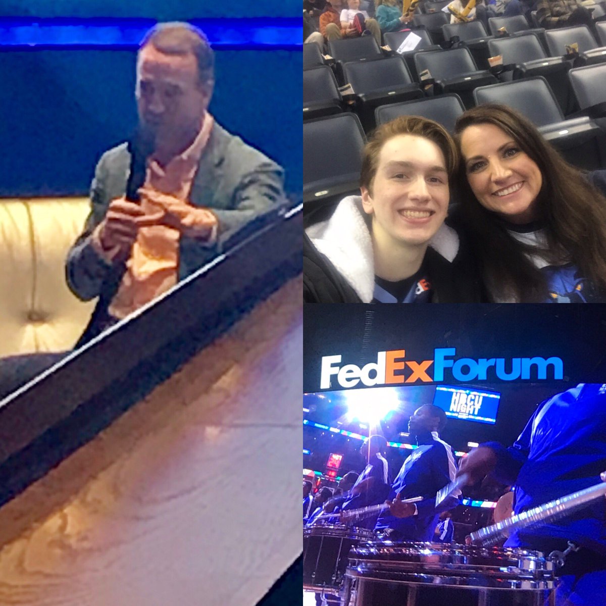 When you just plan on seeing the Grizzlies, but you get an added bonus of seeing Peyton Manning’s interview, the band from Lane College, the LeMoyne-Owen Drumline, and the Beale Street Flippers, you have an AMAZING night! #iloveadrumline #grizznation #hbcunight #lovemycoop