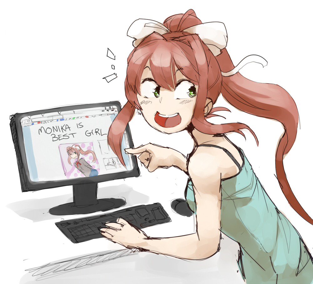 -//What if Monika found a way to communicate to the world outside of DDLC, ...
