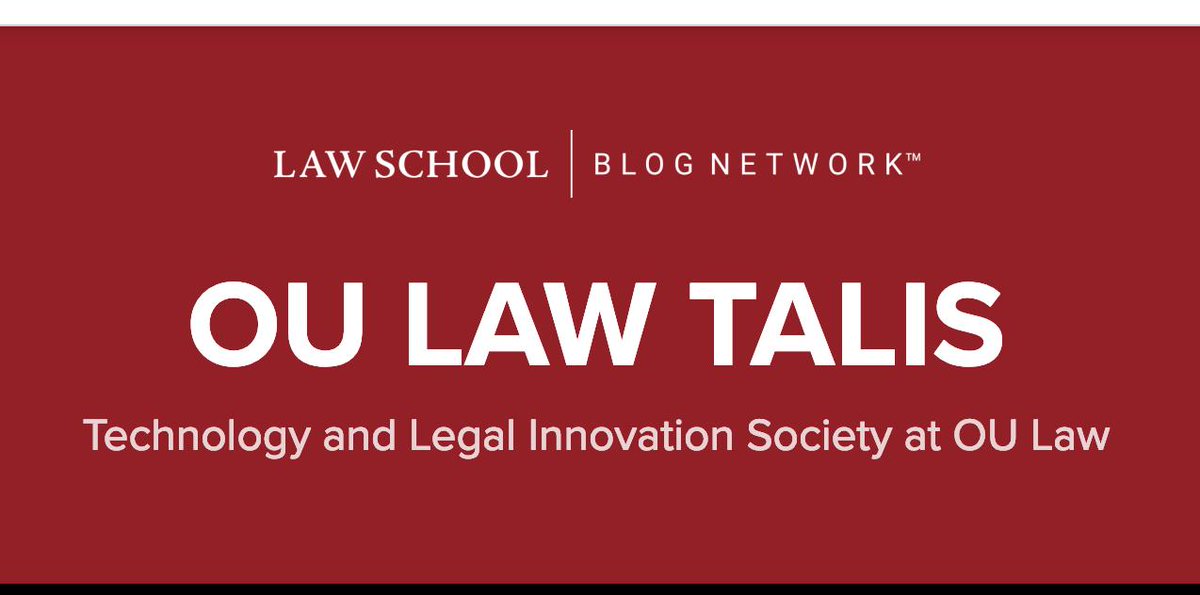 LexBlog's tweet photo. Congratulations to @UofOklahomaLaw's Technology and Legal Innovation Society for joining the Law School Blog Network on LexBlog! We can already feel their excitement for blogging in the first post about the upcoming #ABATECHSHOW @RyanDobbs https://t.co/azYuRMVouo