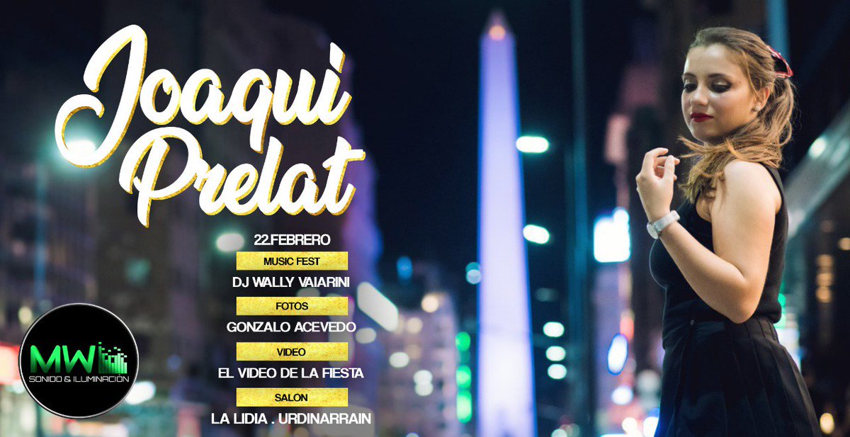 WalterVaiarini's tweet photo. Todo Listo en Salon "LaLidia"
Para vivir esta noche el #15Fest👑 de @joaquipree 💣💥🎉
#GonzaloAcevedo📸
#DjWally🎧
#ElVideoDeLaFiesta📽 https://t.co/xIiW2xDM8r