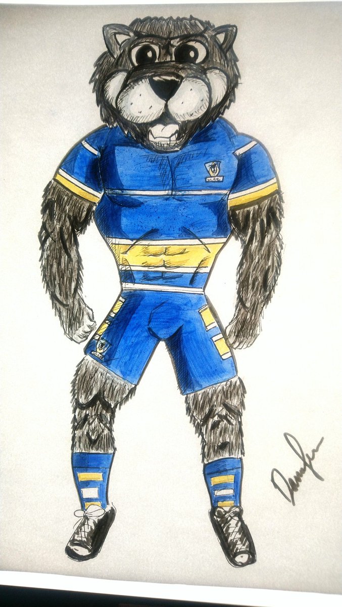 NoobComicGuy's tweet photo. Had a blast at doing a buffed up version of @wolvesrl mascot Wolfie. One day when I'm actually over average I'll mither to do a Wolfie strip in the match day programme! #longwayoff #noob #wires https://t.co/EkgaNCkamR