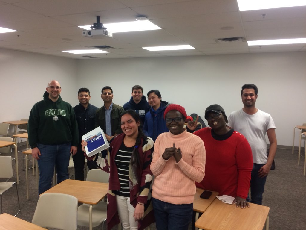 CUE_Management's tweet image. Congratulations to the participants @CUEdmonton of this week’s #CISSP workshop for completing the course! #AllSmiles #InformationSystemsSecurity