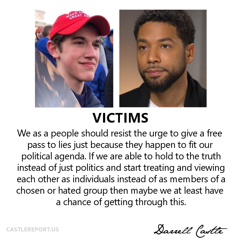 cnstitutionprty's tweet photo. https://t.co/gPDGqDH8GK
THE CASTLE REPORT: Darrell Castle talks about fake hate crimes, how the media often reports them as true, as well as how this affects our country and each of us individually.
#CastleReport #Sandmann #Smollett https://t.co/na2NV8rOYW
