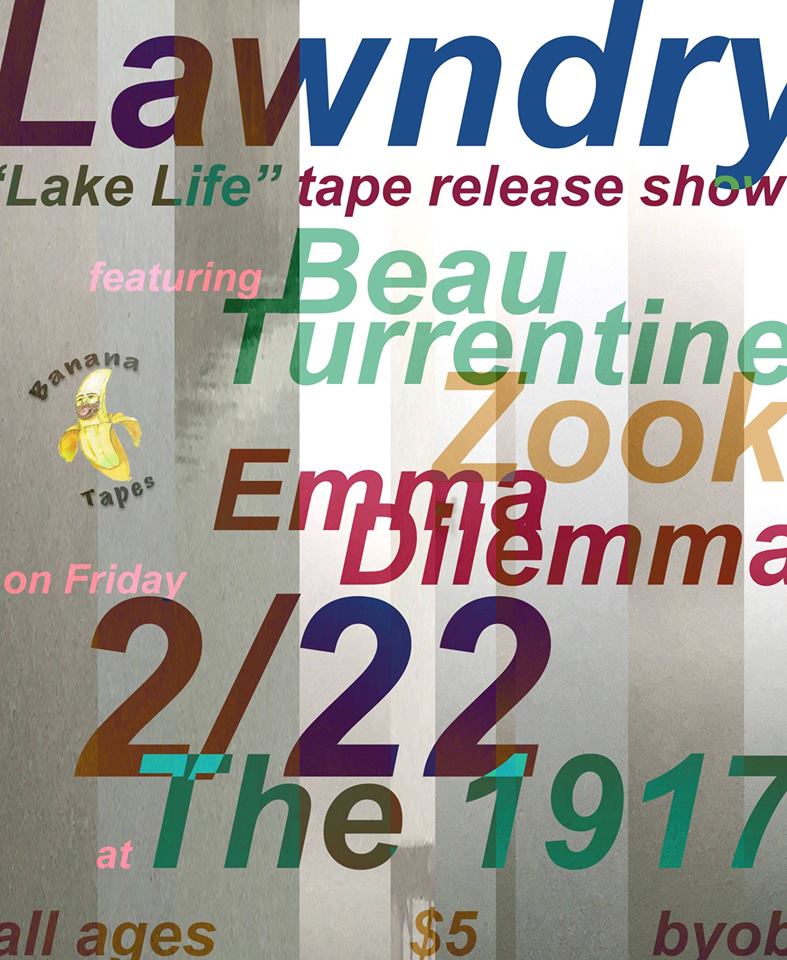 NoCountryNash's tweet photo. .@lawndry_band celebrate their new tape "Lake Life" TONIGHT at #BWGallery with Zook, Emma Dilemma, &amp; @lebeauseph! Find out more: https://t.co/9e0nIKp1gb https://t.co/kp09F4lQC8