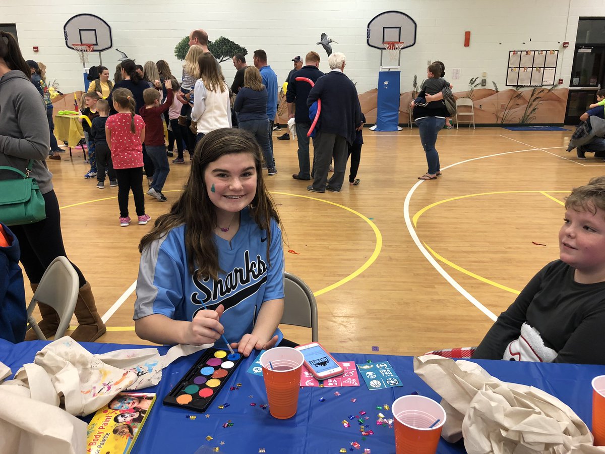 Shark sighting at St. James Elementary Family Game night.