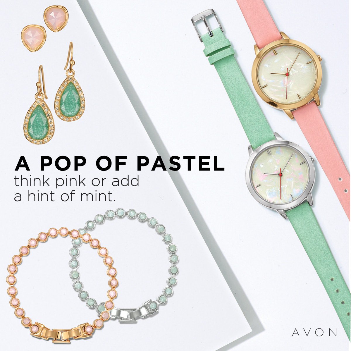 go.youravon.com/3bjc2x

Lovely Luster Teardrop Necklace
Pops of pastel! Whether it’s rosy blush or a hint of mint, spring’s the season to sweeten your style with the Lovely Luster Collection.

#Avon #Jewelry  #SpringFashion #AvonRep #pasteljewelry #bracelet #earrings #watches