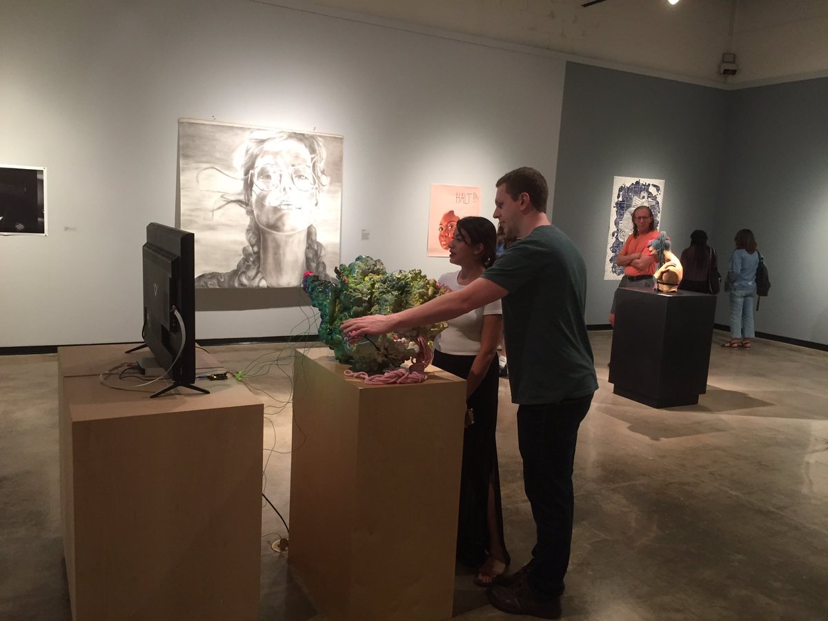 craigr's tweet photo. Juried Student Arts Exhibition opening in the University Gallery this evening #UFsaah #ufcota https://t.co/LR9BN3trD3