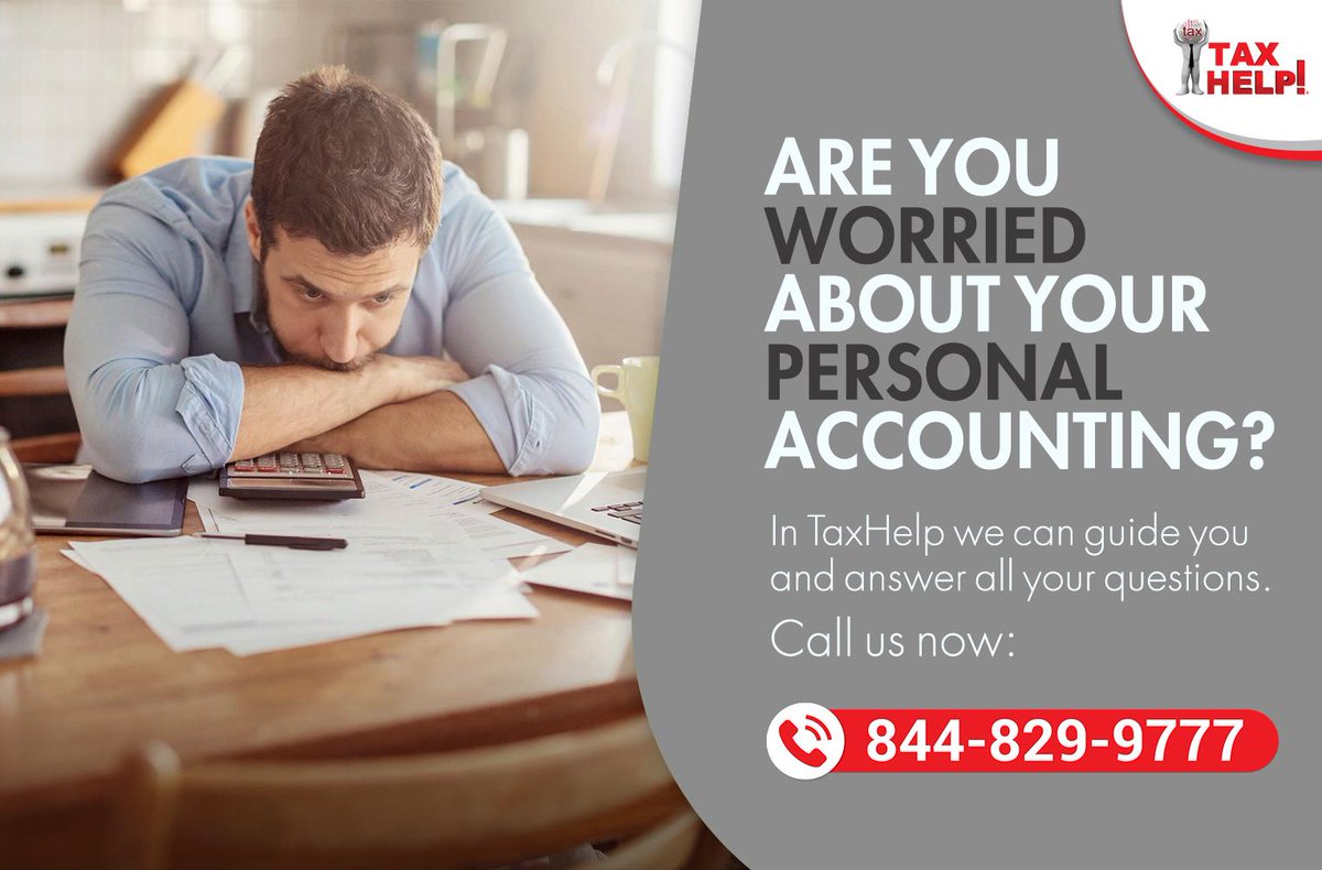 TaxHelpsUs's tweet photo. Are you worried about your personal accounting?
In TaxHelp we can guide you and answer all your questions.

📱☎️Call us now: 844-829-9777

#TaxHelp #Contabilidad #ContabilidadPersonal #ContabilidadDeNegocio #Accounting #NorthCarolina #Raleigh https://t.co/ZQpnq0Fgjy