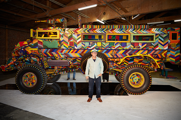 cartwheelart's tweet photo. Ralph Ziman talks to Cartwheel about growing up in South Africa under Apartheid, covering a #Casspir in 70 million beads, and his exhibit #TheCasspirProject (at The Rendon Gallery in #DTLA through March 7). https://t.co/6GYsVgpCuW #LosAngeles #art #beading https://t.co/XBtGFJenBJ