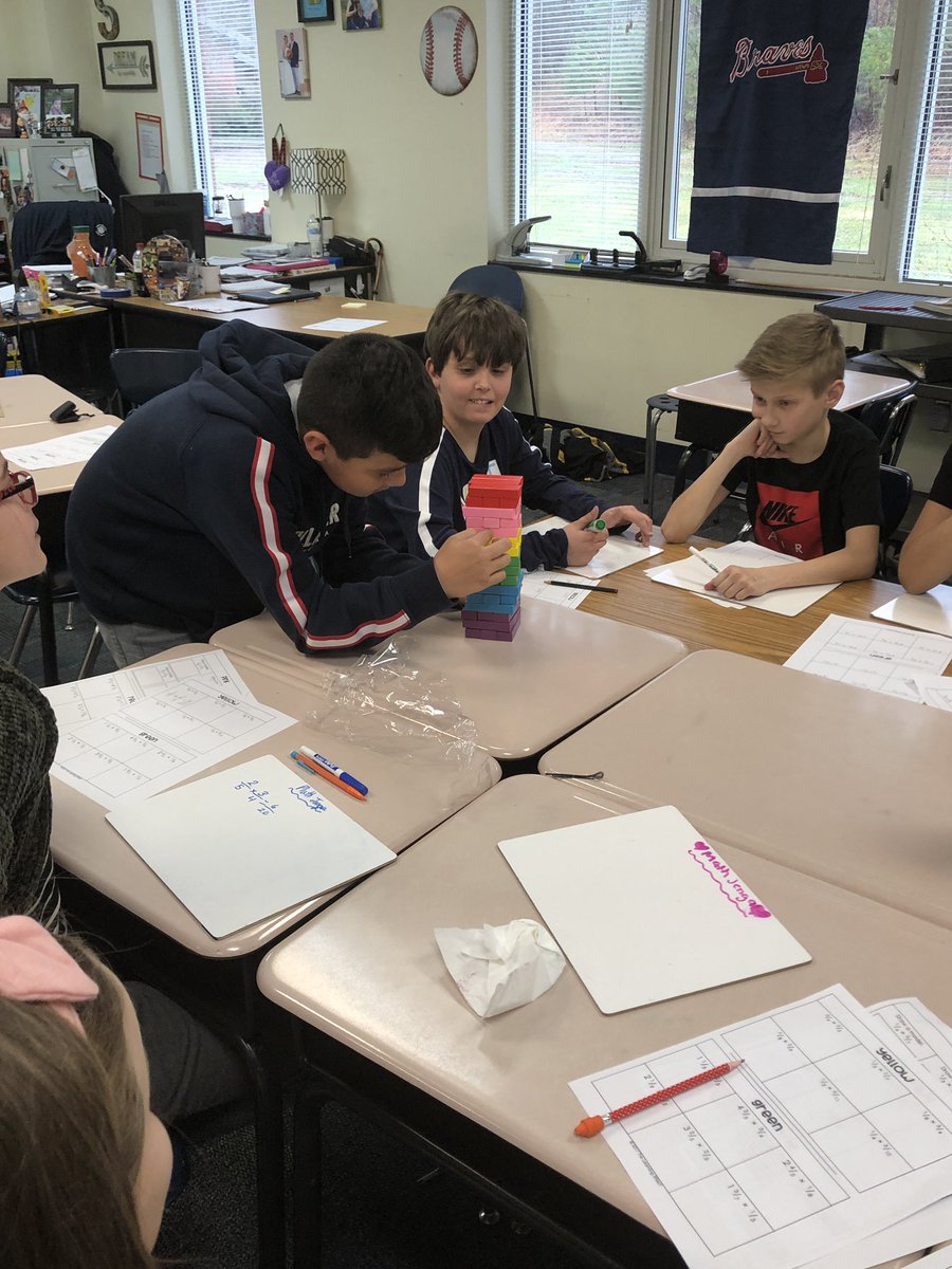 MrsSumner680's tweet photo. Multiplying fraction Jenga for the win today!! #fifthgraderocks #achievesuccessatCCS #willitpleasestopraining #weneedtogooutsidetoplay @ccoren @ms_leckie @clearcreekcubs https://t.co/UBFF1joLoz