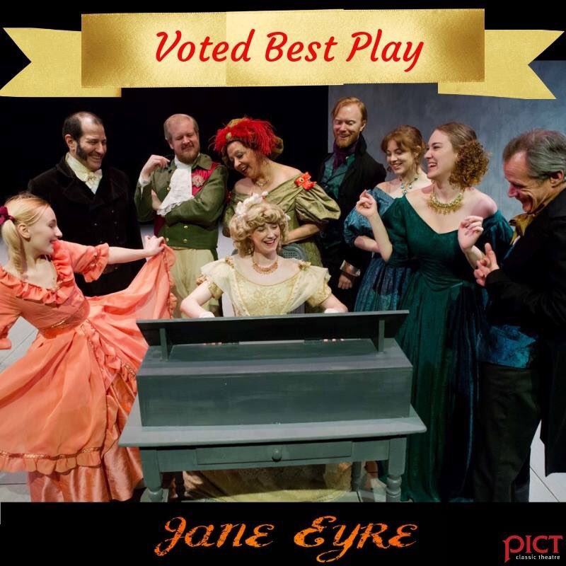 PICTTheatre's tweet photo. Each year BroadwayWorld readers nominate shows to be voted on by the public. The public has spoken. The 2018 BroadwayWorld Pittsburgh Award for Best Play (professional) goes to Jane Eyre by PICT Classic Theatre.
#PICT #pittsburghTheatre #PittsburghTheater https://t.co/FI3eXiWJqa