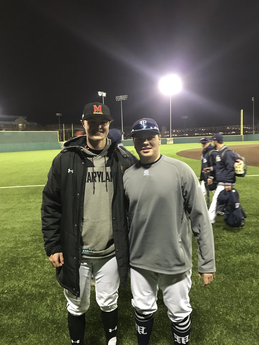⁦<a href="/Trevor_LaBonte/">Trevor LaBonte</a>⁩ &amp; ⁦<a href="/ryan_turenne27/">Ryan Turenne</a>⁩ stopped for a quick pic in College Park tonight, as the Terps took the first two from the Black Bears. Game 3 Sunday - thanks to <a href="/richlab12/">Rich</a> for the photo! #BeBetter