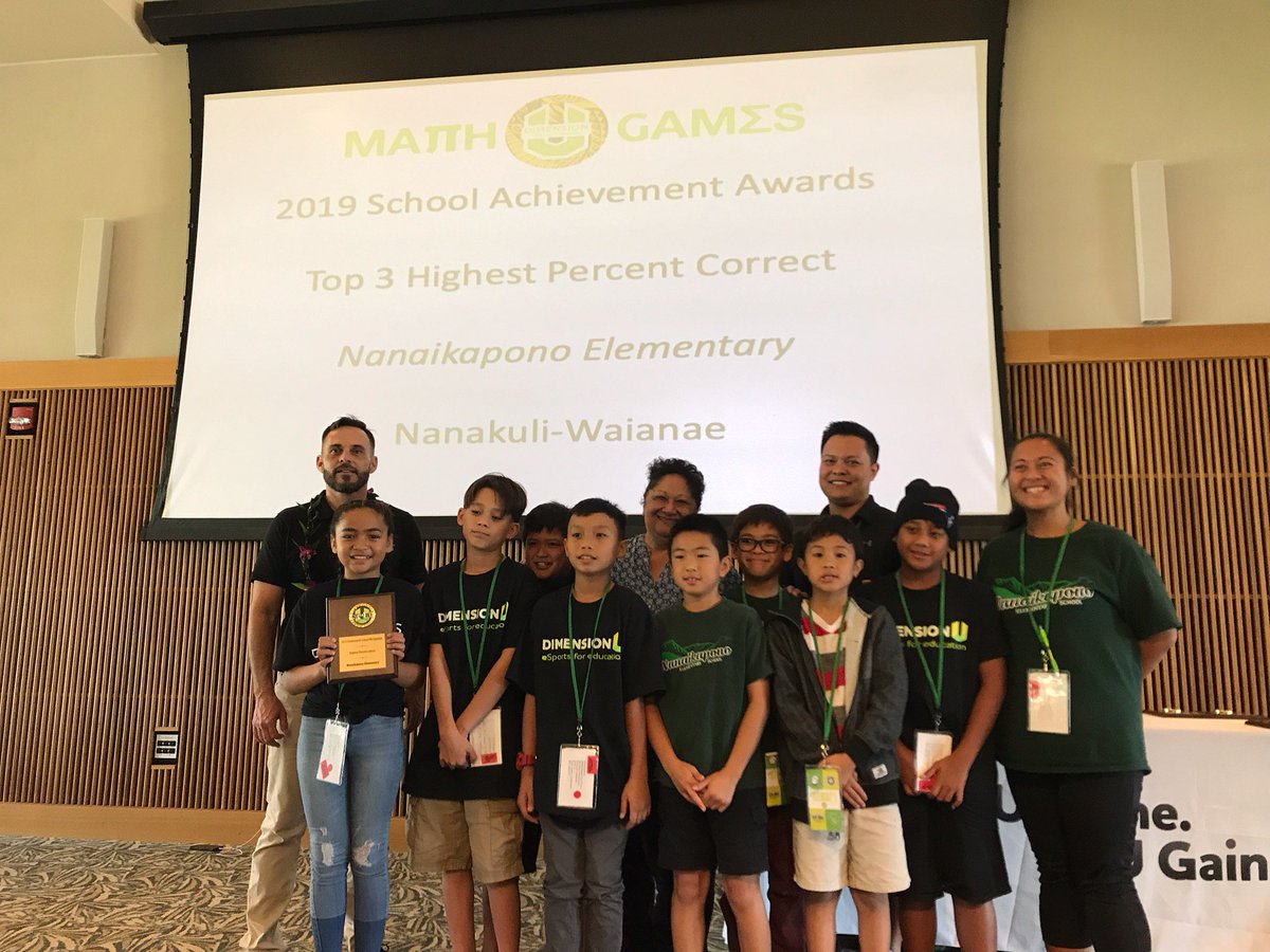 nanaikaponoelem's tweet photo. Congratulations to our DimensionU Team who placed in the "Top 3 Highest Percent Correct".  We are so proud of you all!  #nponopride #DimensionU https://t.co/jjh33GDx65