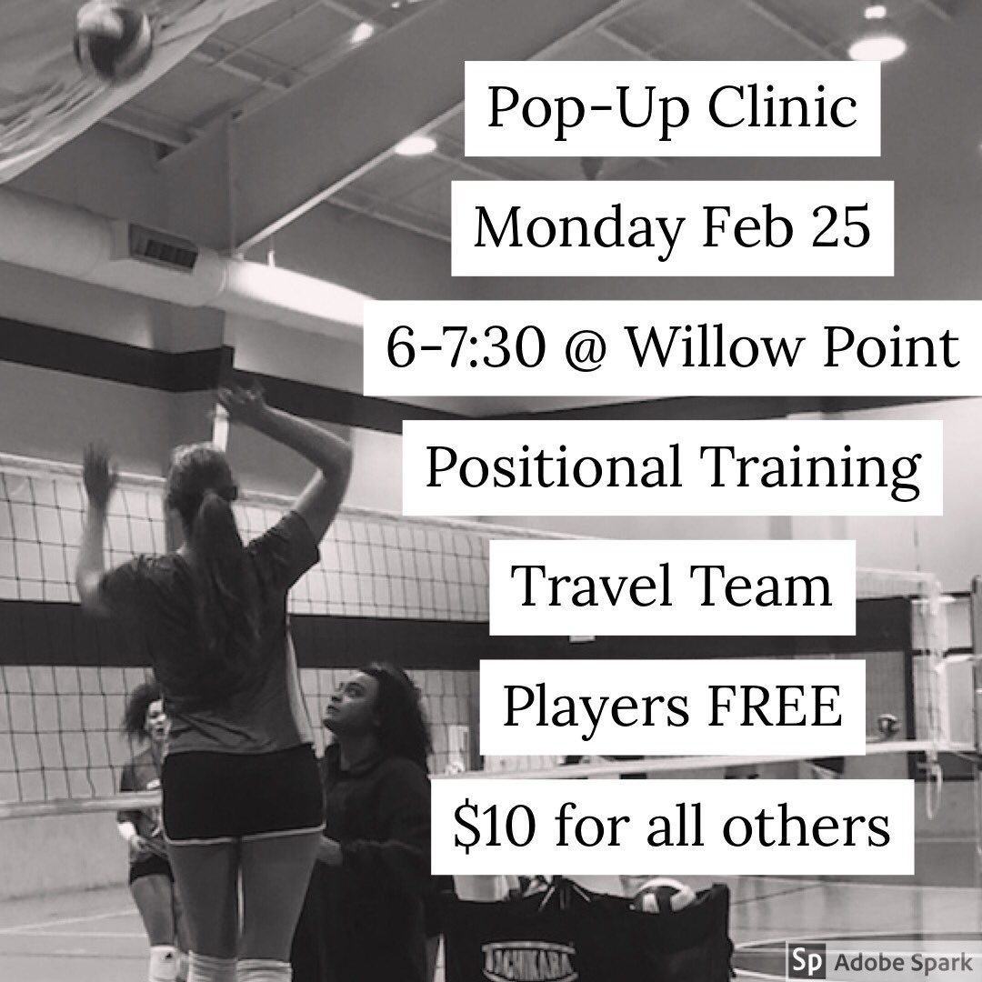 RocketFuelVBC's tweet photo. Monday! Pop-Up Clinic!❤️🏐💙 https://t.co/S0qhJyuQRF